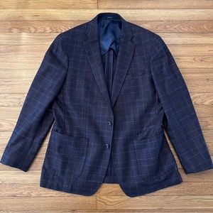 Peter Millar Windowpane Sport Coat / Blazer (Burgundy)